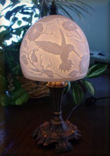 Ostrich Egg Lamp